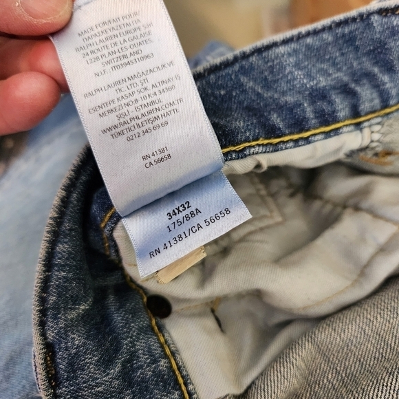 Polo Ralph Lauren  Hampton Relaxed Straight Mens Jeans, sz 34 - Picture 8 of 11
